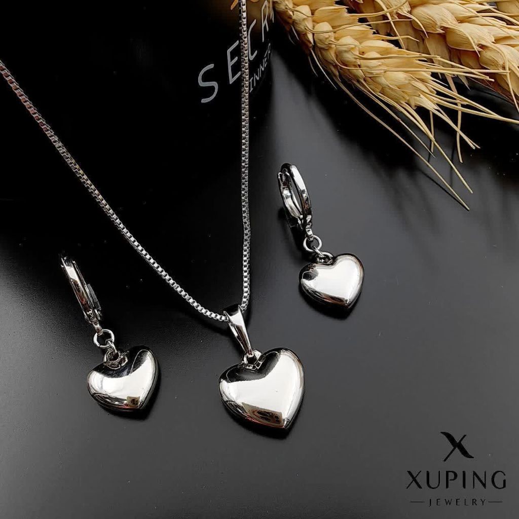 نیمست قلبی نقره ای بدون زنجیر ژوپینگ کد 2130 - خرید آنلاین از گالری آداس